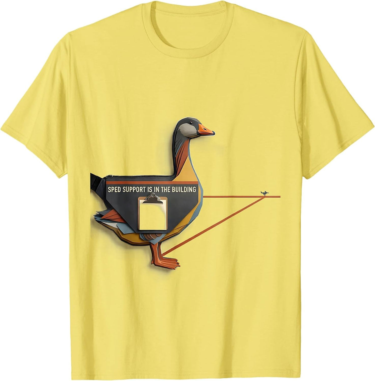 Men's SPED Support Is In The Building Funny Special Education T-Shirt - Lemon Yellow