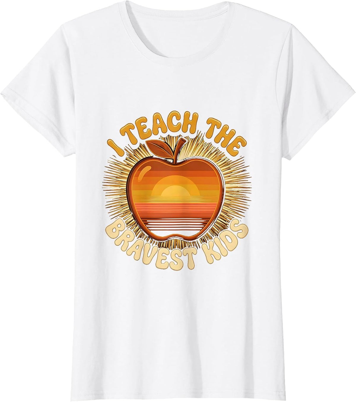 I Teach The Bravest Kids Special Education Design T-Shirt - White