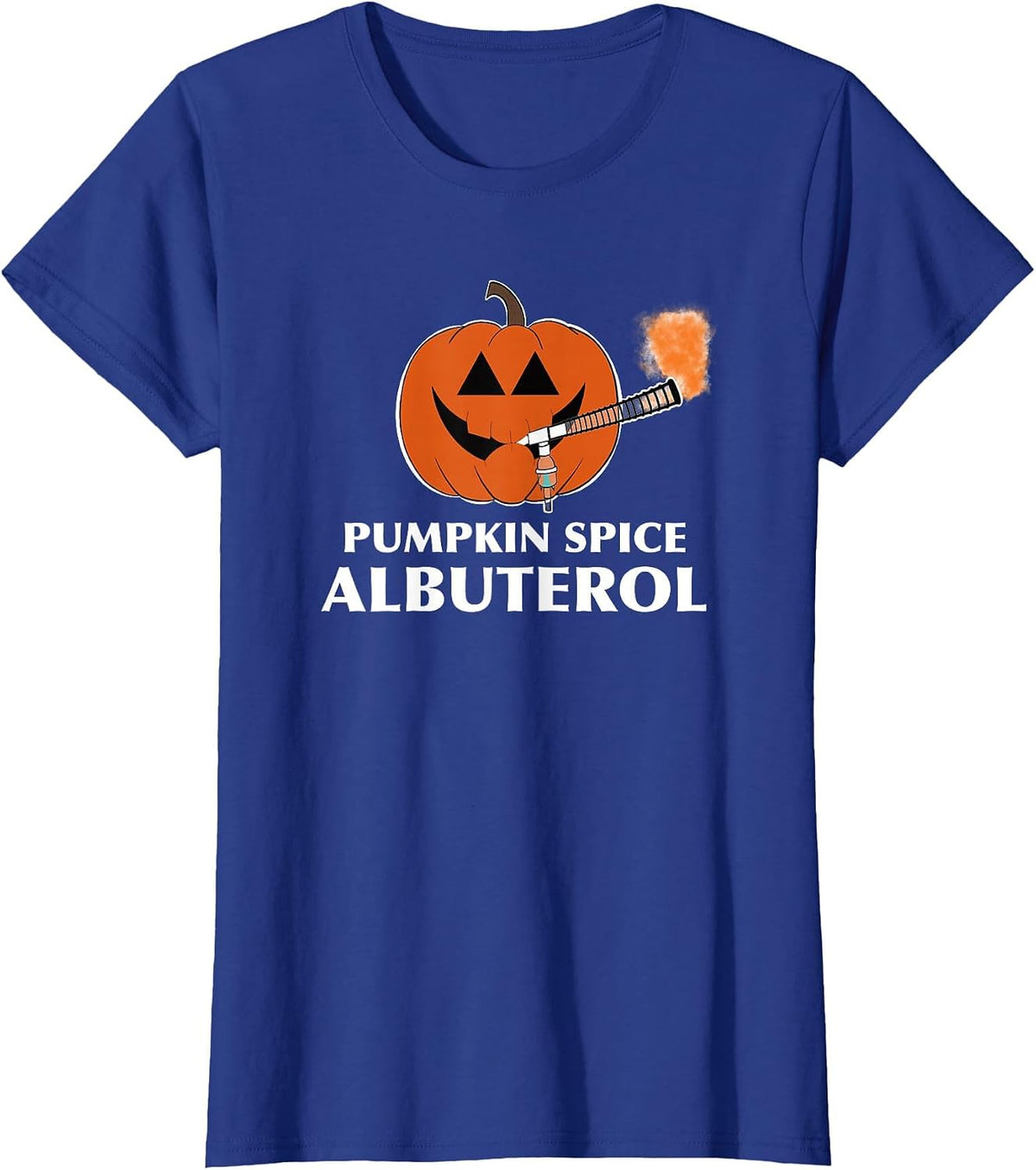 Respiratory Therapist Pumpkin Spice Albuterol Treatment T-Shirt - Royal Blue