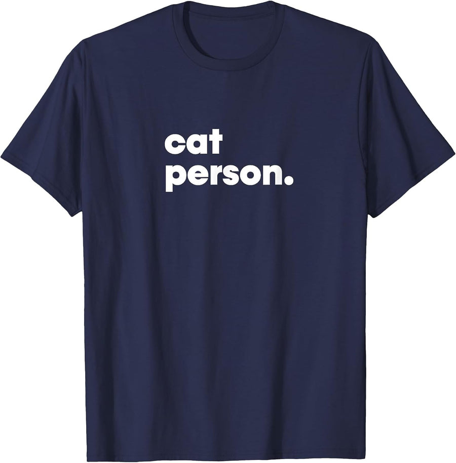 Cat Person - Funny Cat T-Shirt - Navy Blue