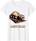 Women's Carpet Shark Funny Ferret Lover Gift For Ferret Parents T-Shirt - White