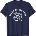 Turtle Rescue Crew Quote - Sea Turtle Graphic T-Shirt - Navy Blue