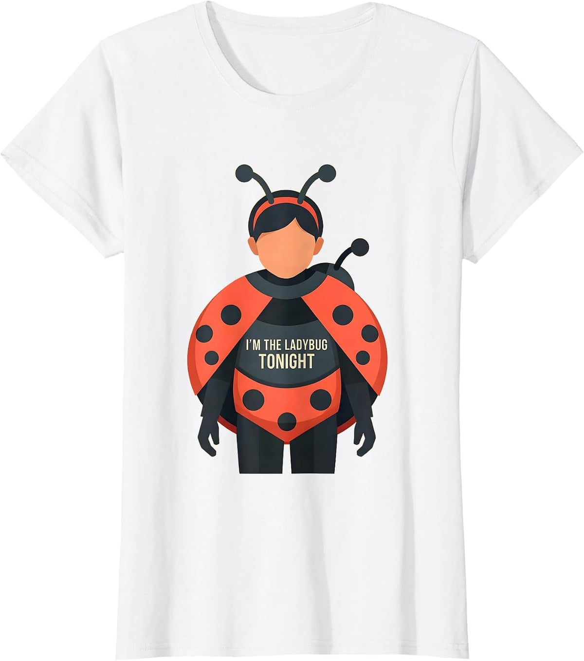 I'm The Ladybug Tonight Cute Ladybug Halloween Costume Party T-Shirt - White