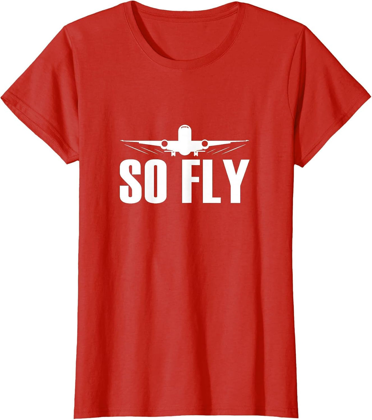 So Fly Airplane Flight Attendant Pilot Cabin Crew T-Shirt - Red