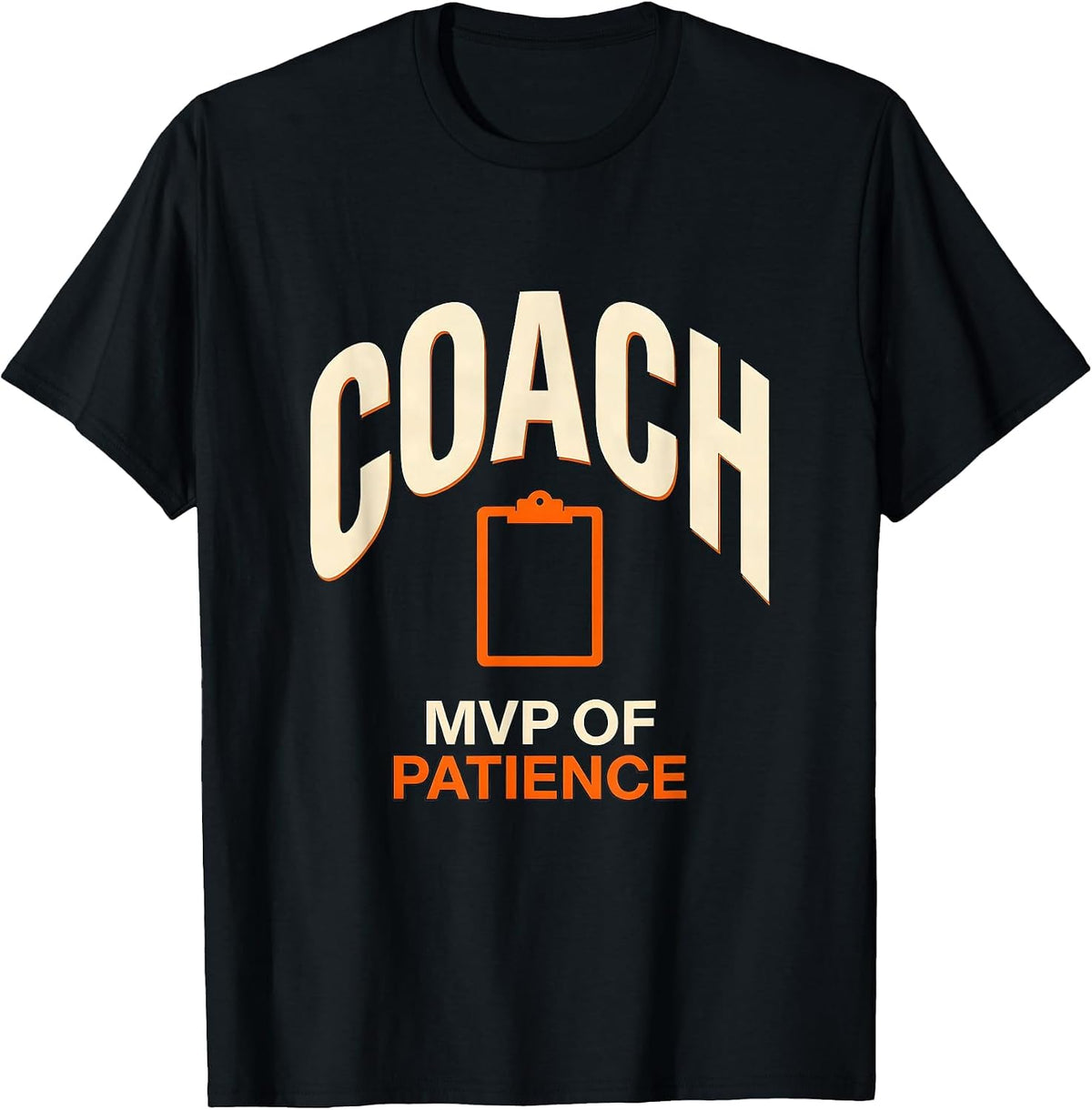 Men's Coach MVP Of Patience Funny PE Teacher Appreciation Gift T-Shirt - Black