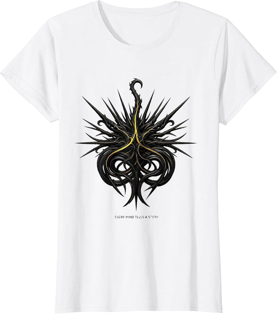 Women's Every Mind Tells a Story Autism Awareness Design T-Shirt - White