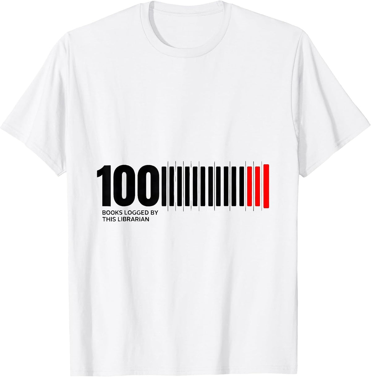 Men's 100 Books Logged By This Librarian Geometric Teacher T-Shirt - White