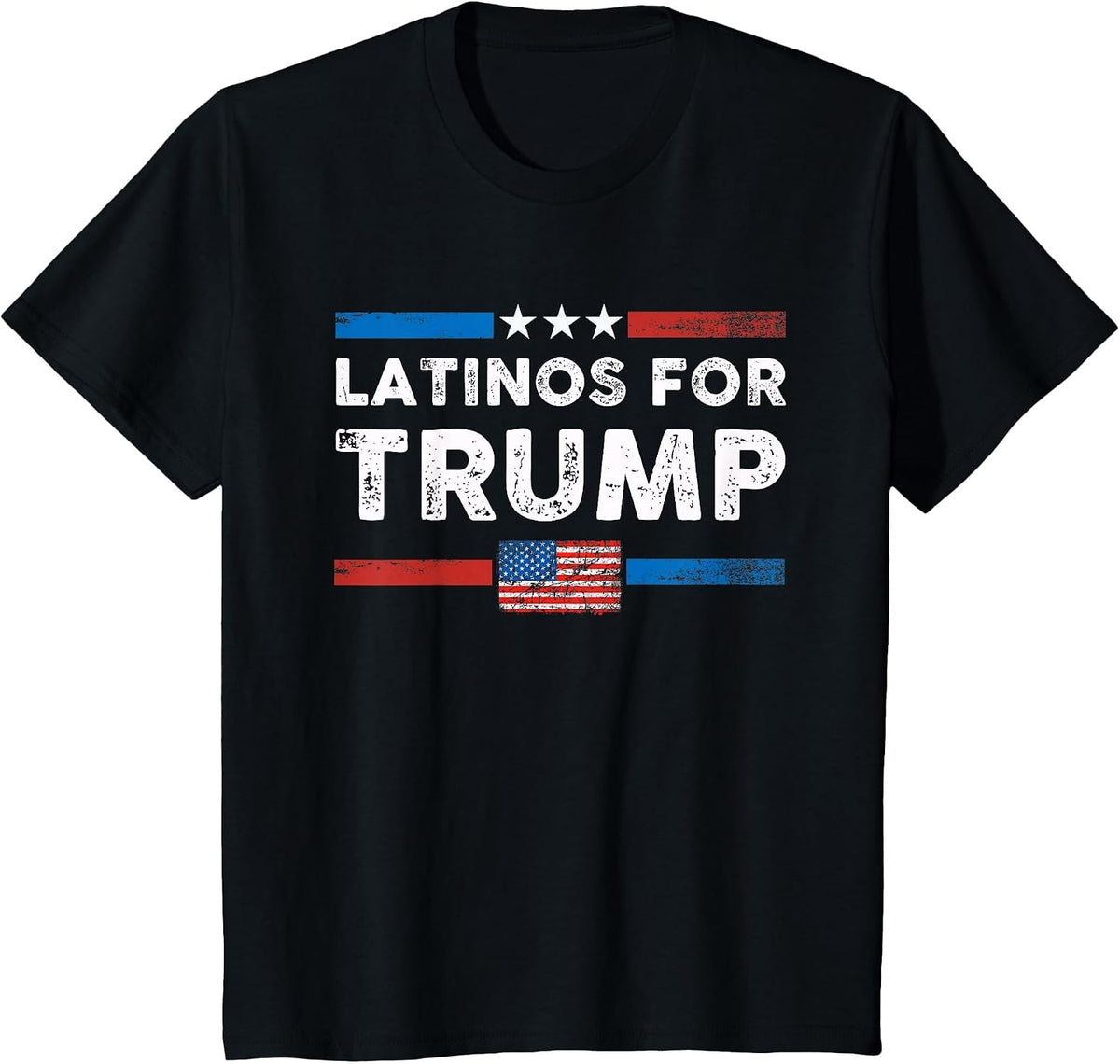 Latinos for Trump 2024 - President Election Trump Vance 2024 T-Shirt - Black