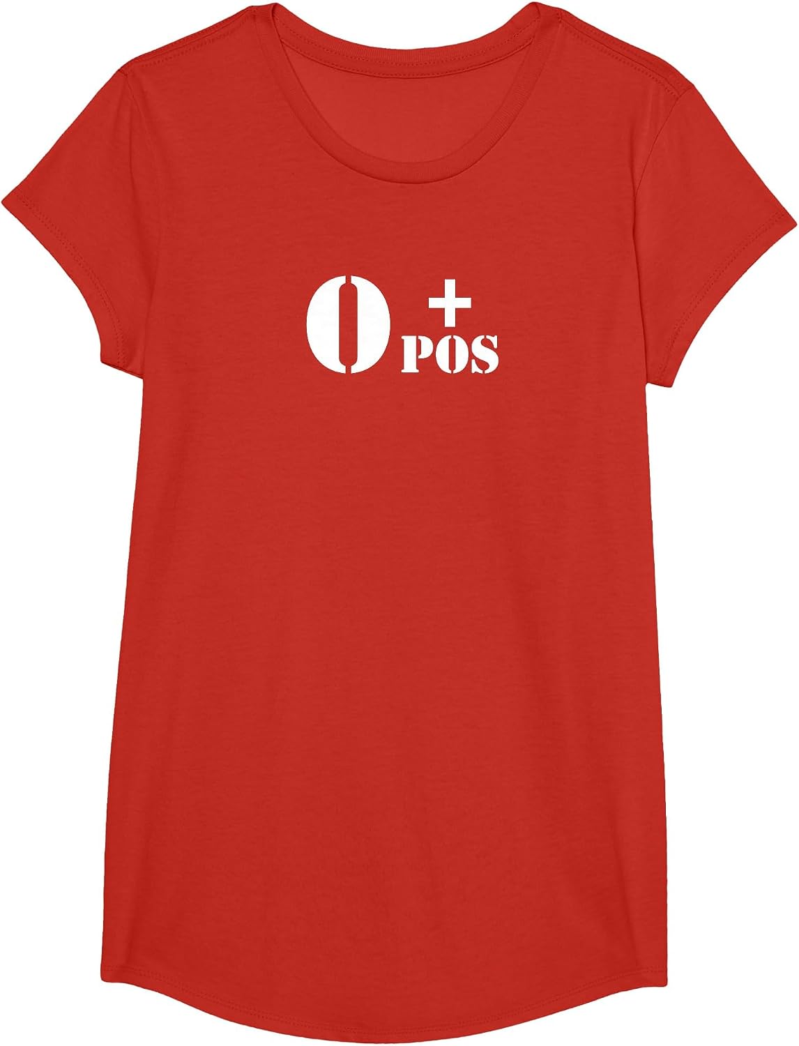 Blood Type O Positive T-Shirt - Girls Red