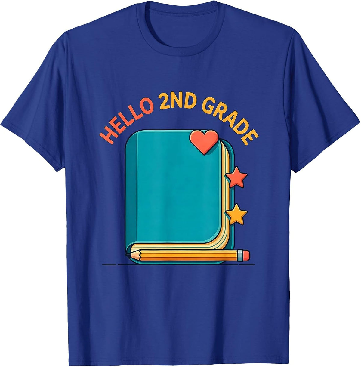 Men's Hello 2nd Grade Kids Girl Teacher Back To School 2026 T-Shirt - Royal Blue