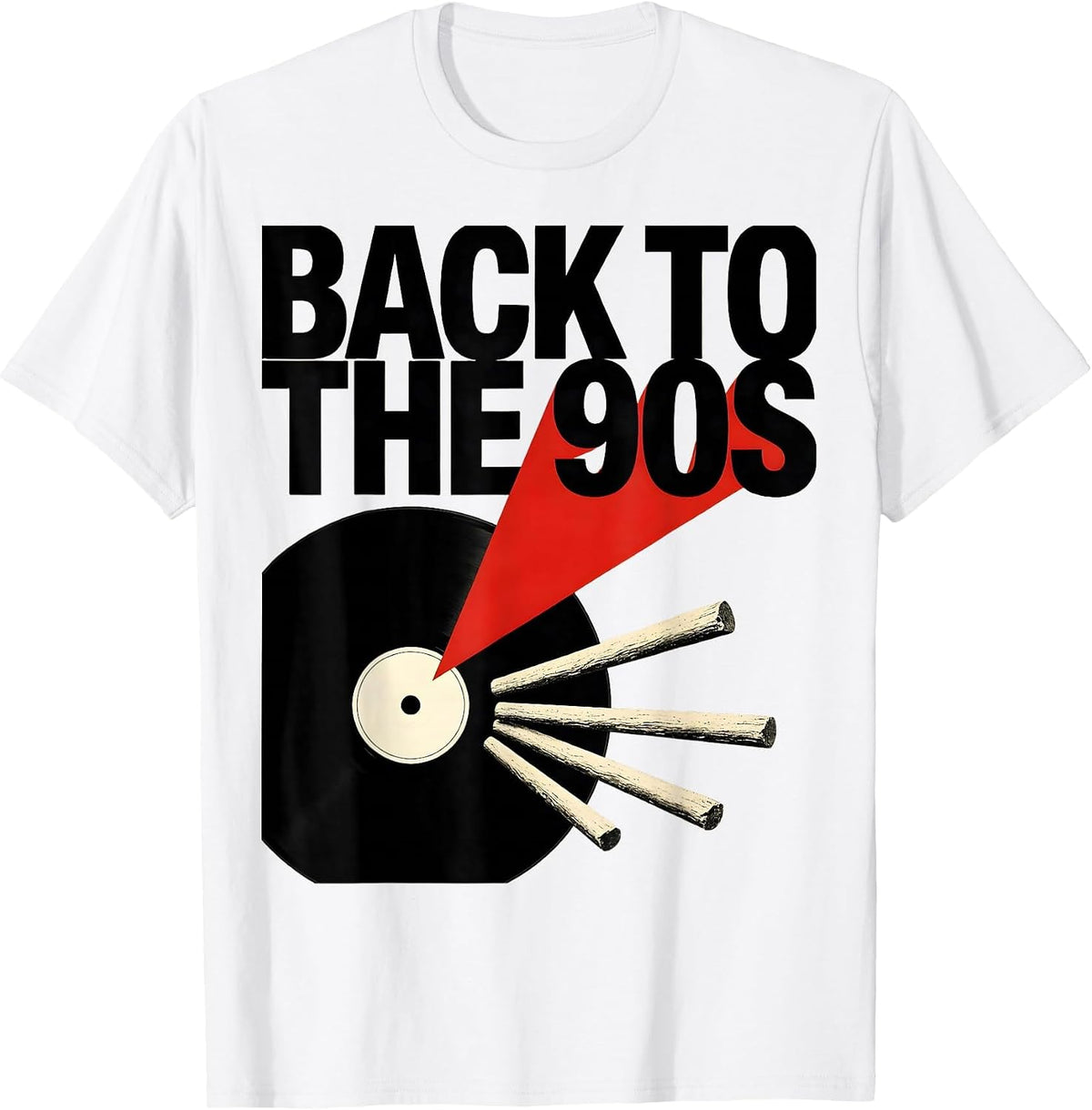 Men's Back To The 90s Retro Costume Party Nostalgia T-Shirt - White