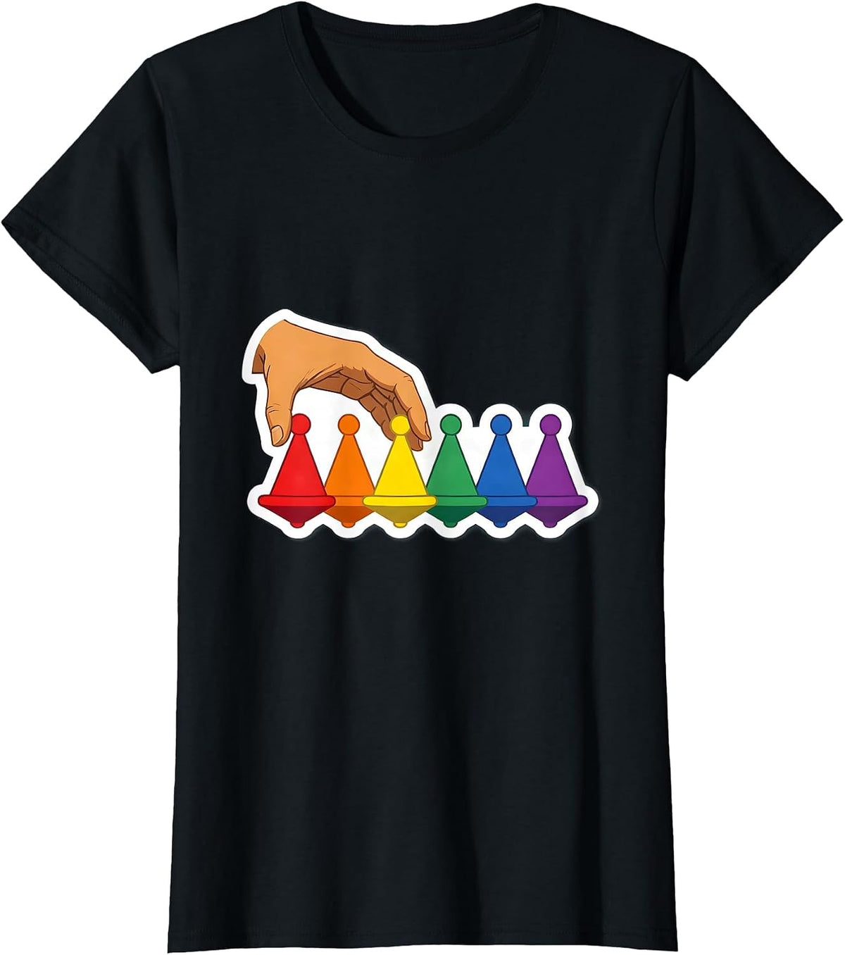 Autism Awareness Spinning Tops Arrangement Art T-Shirt - Black