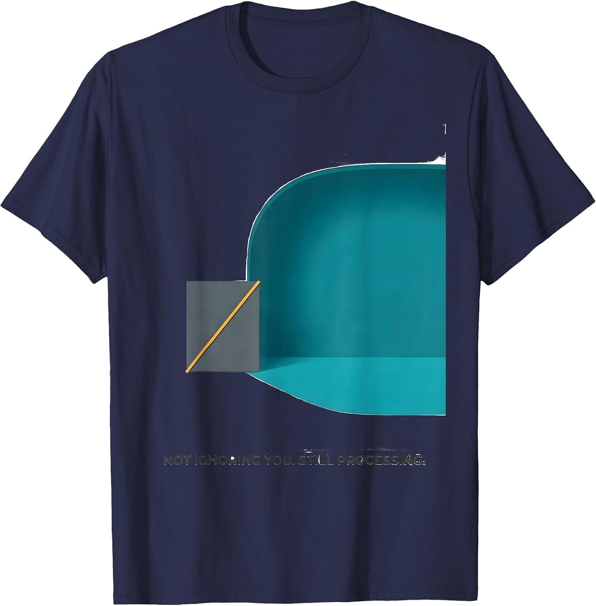Not Ignoring You Still Processing Special Education Teacher T-Shirt - Navy Blue