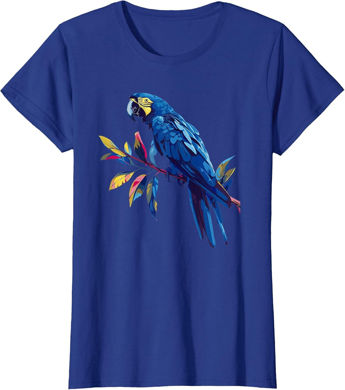 Hyacinth Macaw Retro T-Shirt - Royal Blue