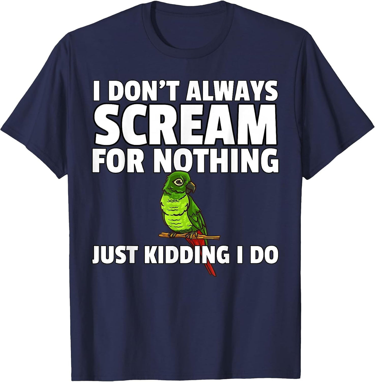 Green Cheek Conure T-Shirt - Navy Blue