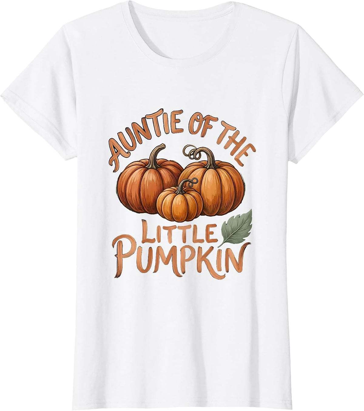 Auntie Of The Little Pumpkin Boho Family Halloween Matching T-Shirt - White