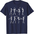 Skeleton Ballerinas Ballet Dance Cute Halloween Costume Girl T-Shirt - Navy Blue