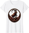 Women's Mountain Goat Steep Precipice Freedom Wildlife T-Shirt - White