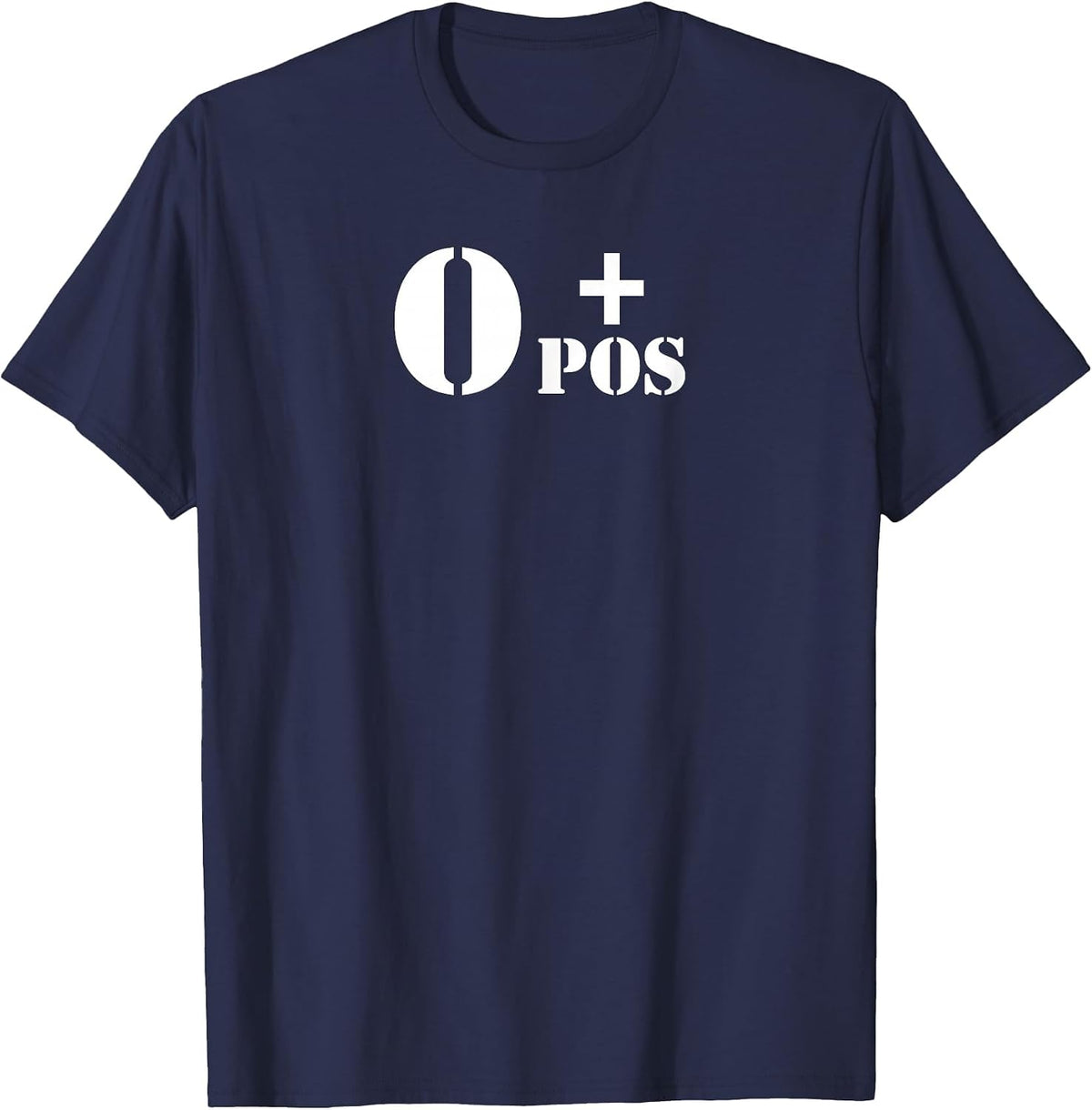 Blood Type O Positive T-Shirt - Navy Blue