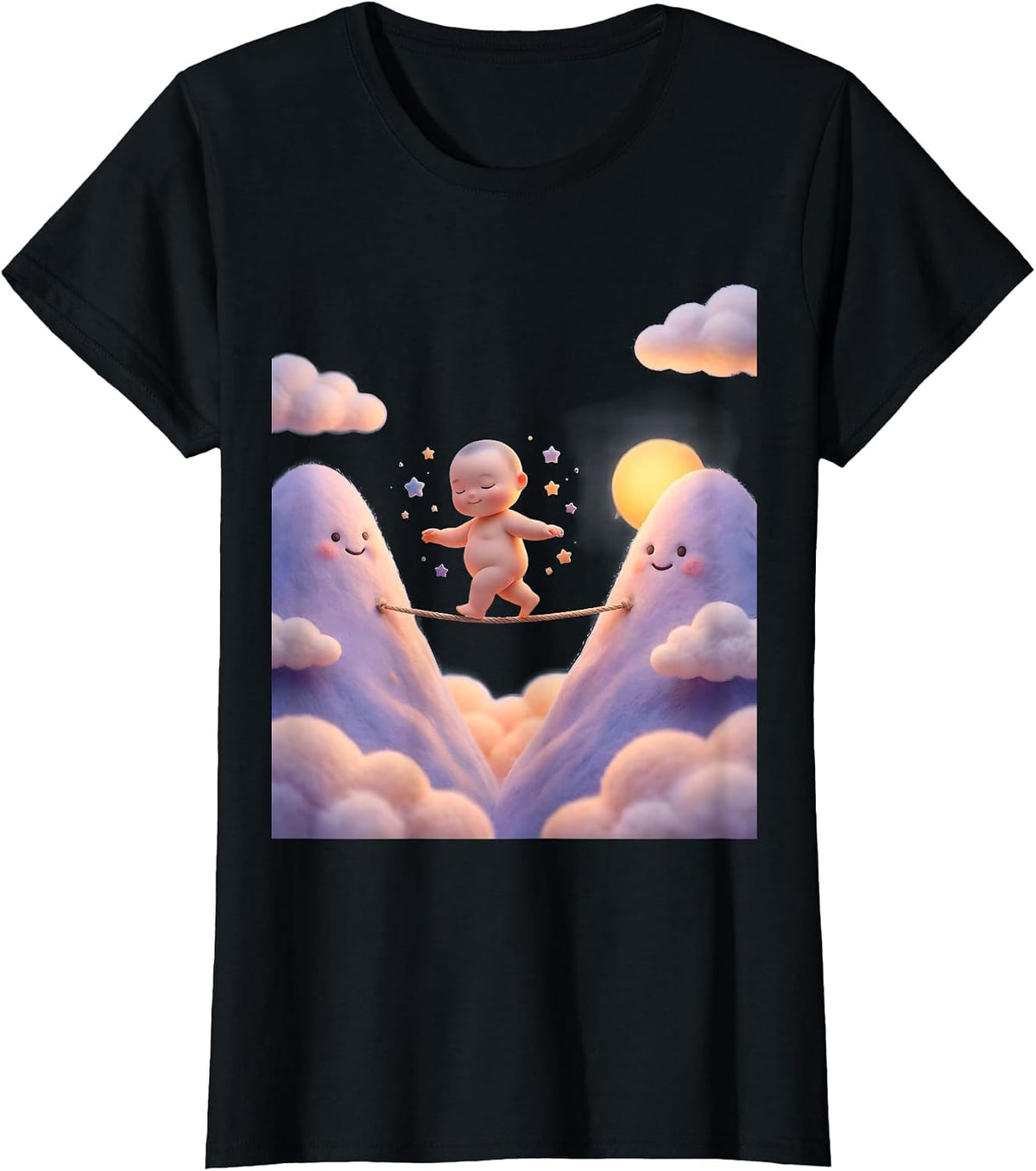 Autism Awareness Child Tightrope Mountain Walk T-Shirt - Black