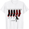 Men's One Stocking Unaccounted For Funny Ferret Lover Christmas T-Shirt - White