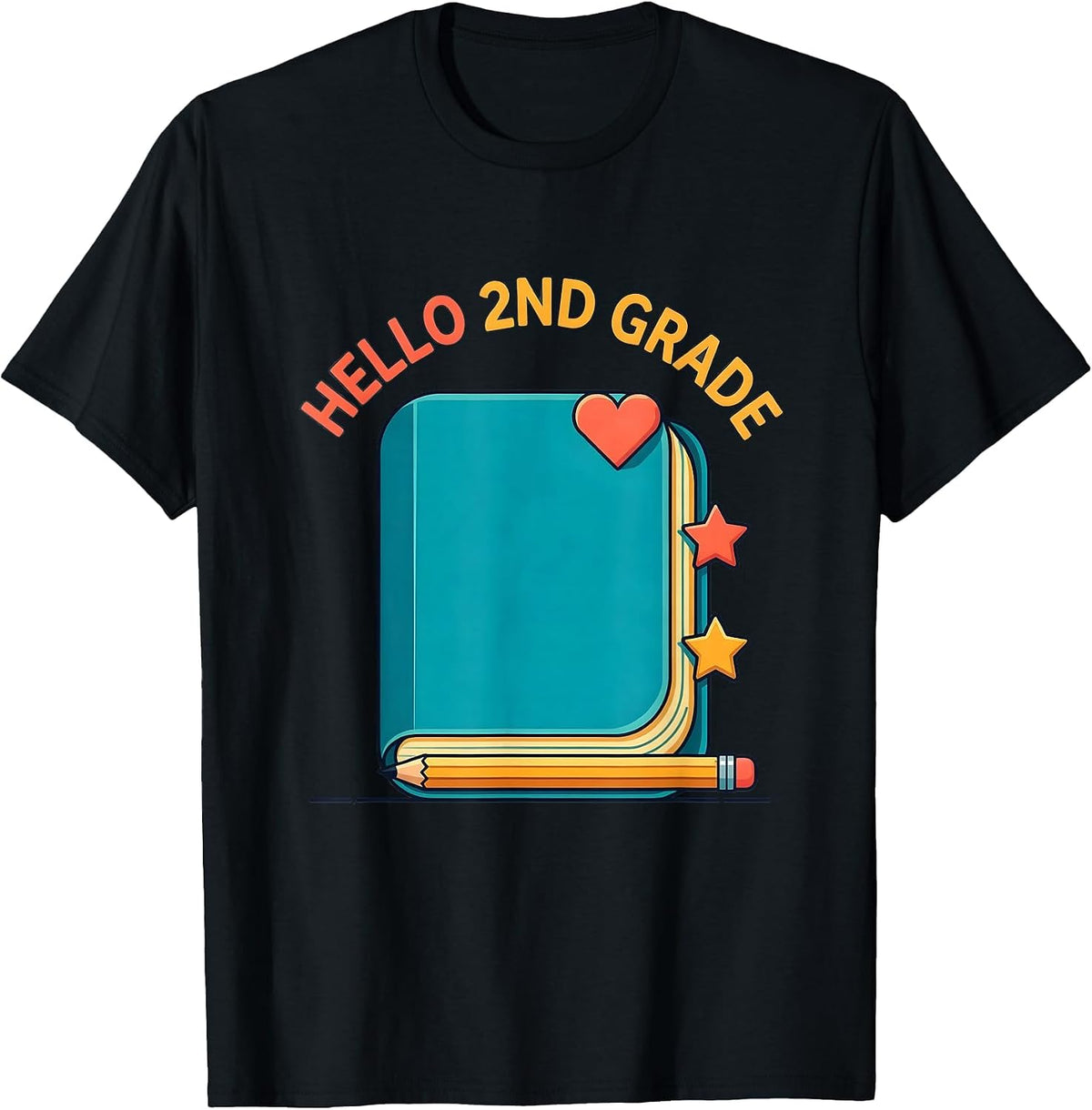 Men's Hello 2nd Grade Kids Girl Teacher Back To School 2026 T-Shirt - Black