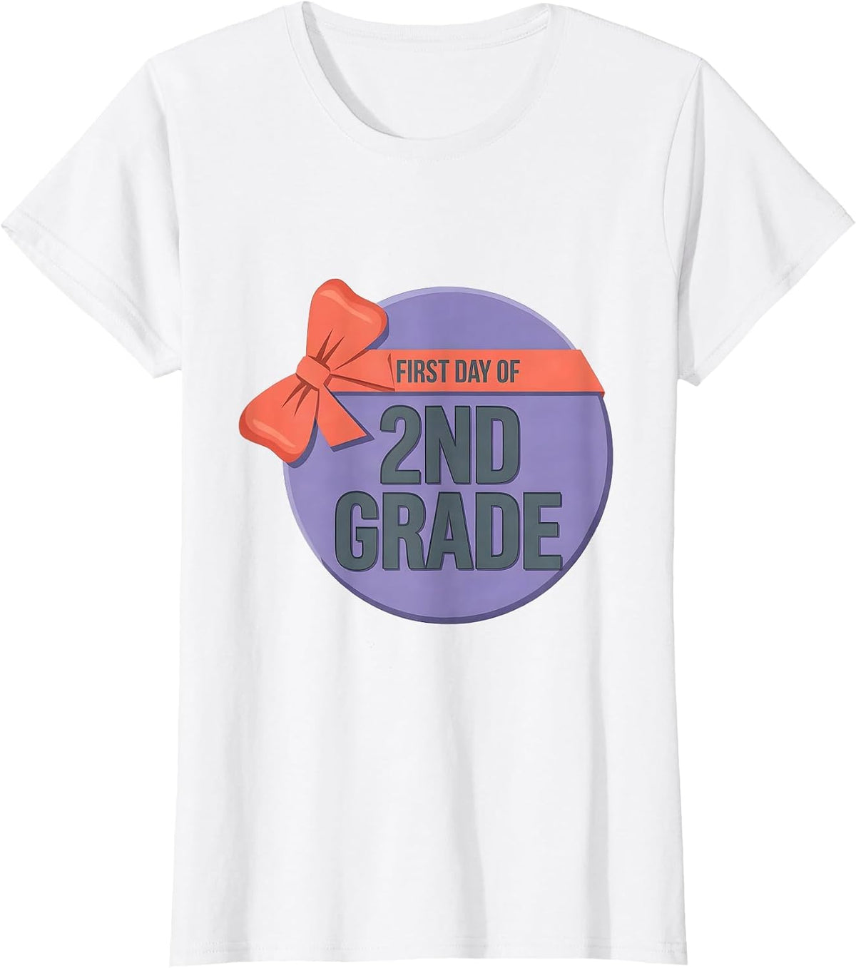 Women's First Day Of 2nd Grade Coquette Bow Back To School Girly T-Shirt - White