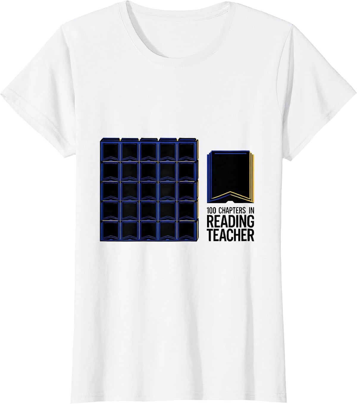 Women's 100 Chapters In, Reading Teacher 100th Day of School T-Shirt - White