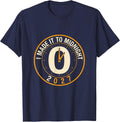I Made It To Midnight 2027 Editorial Conceptual New Years T-Shirt - Navy Blue
