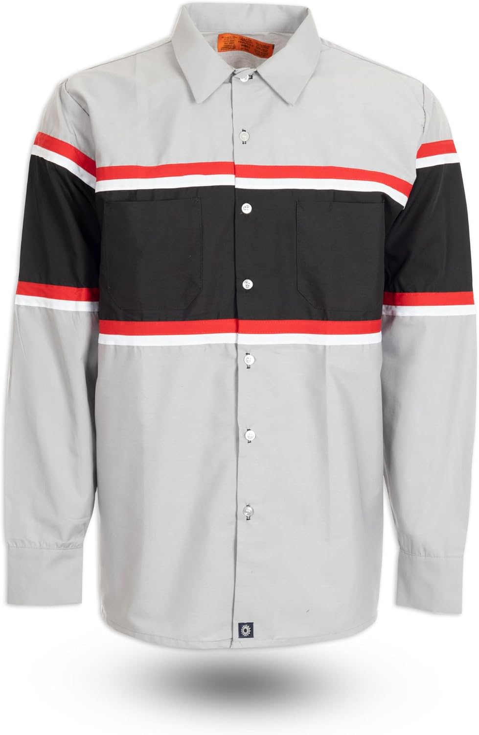 PINNACLE Long Sleeve Technician Multi-Stripe Work Shirt S27 - Grey Black
