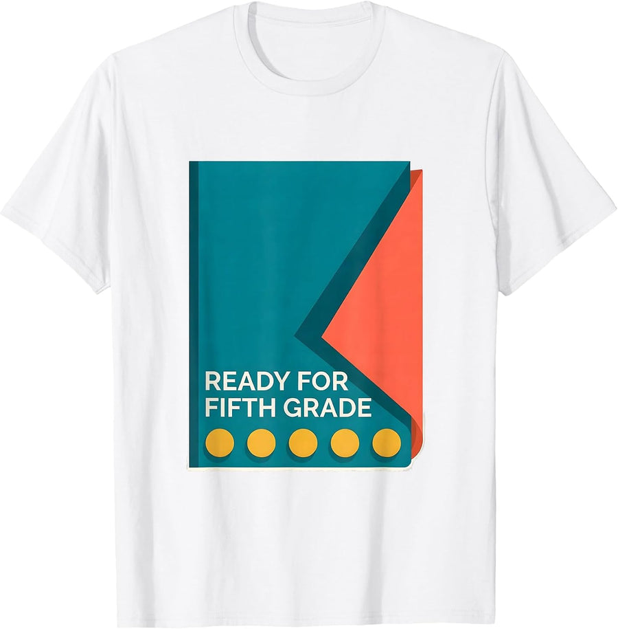 Men's Ready For Fifth Grade Retro Back To School Student Teacher T-Shirt - White