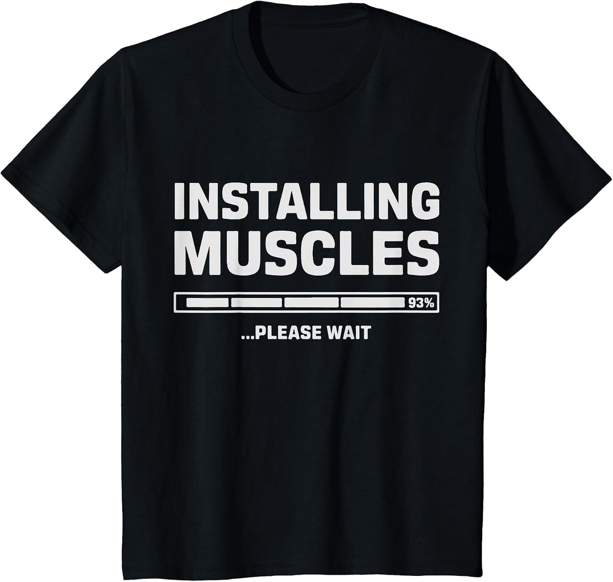 Weightlifting Installing Muscles Workout & Gym Weightlifter T-Shirt - Black