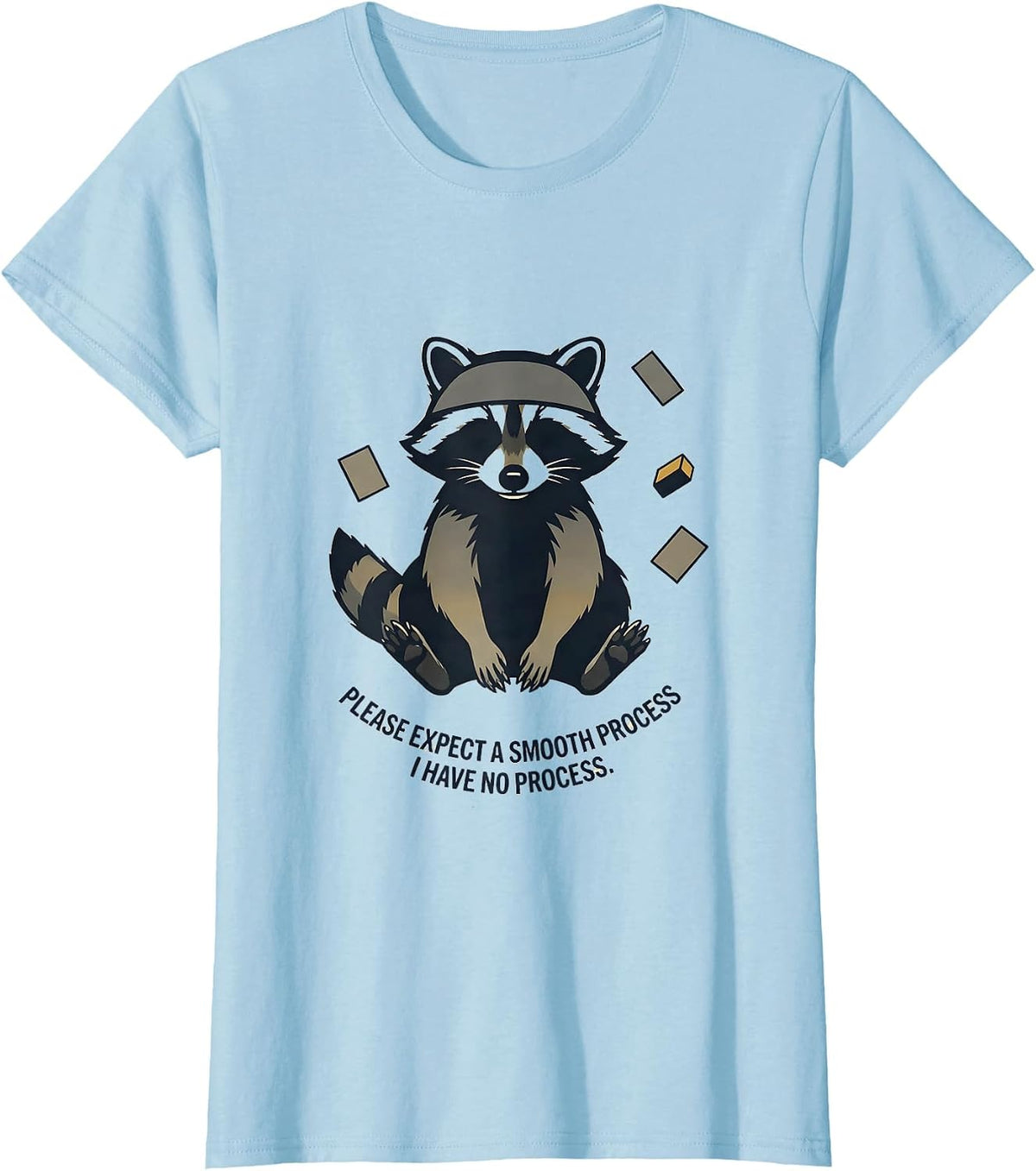 Please Expect A Smooth Process I Have No Process Funny T-Shirt - Baby Blue