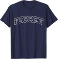 Ferret Funny Athletic Lettering Pet Owner Lazy Costume T-Shirt - Navy Blue