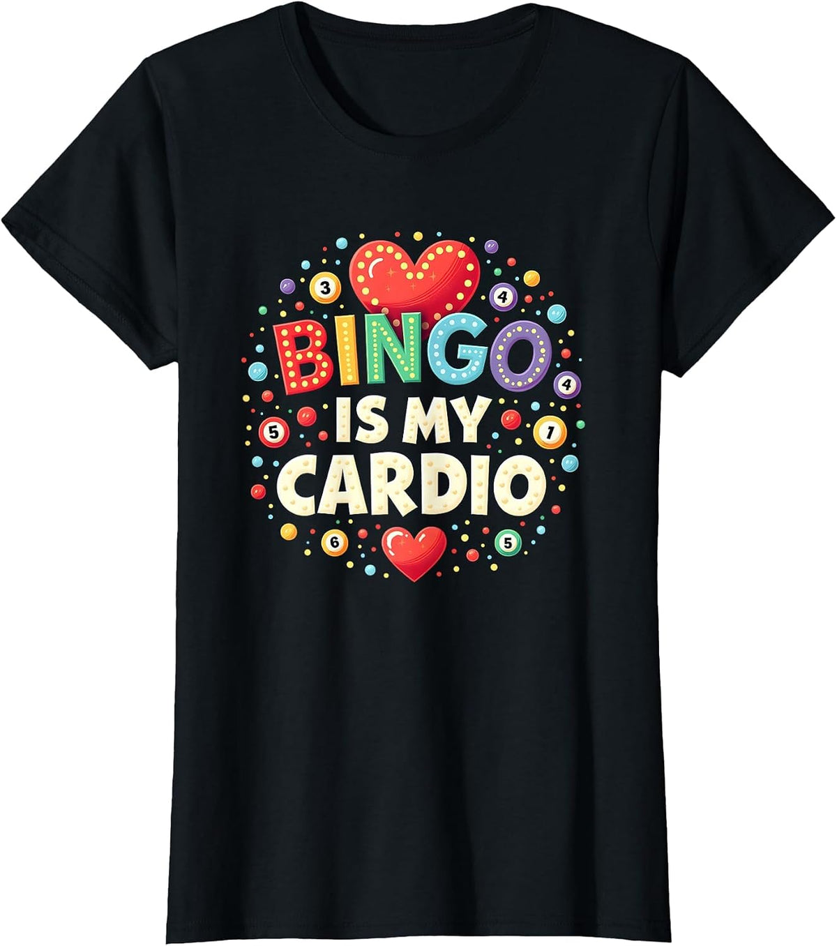 Mademark Fitness & Gym T-Shirt - Black-bingo is My Cardio Funny Game