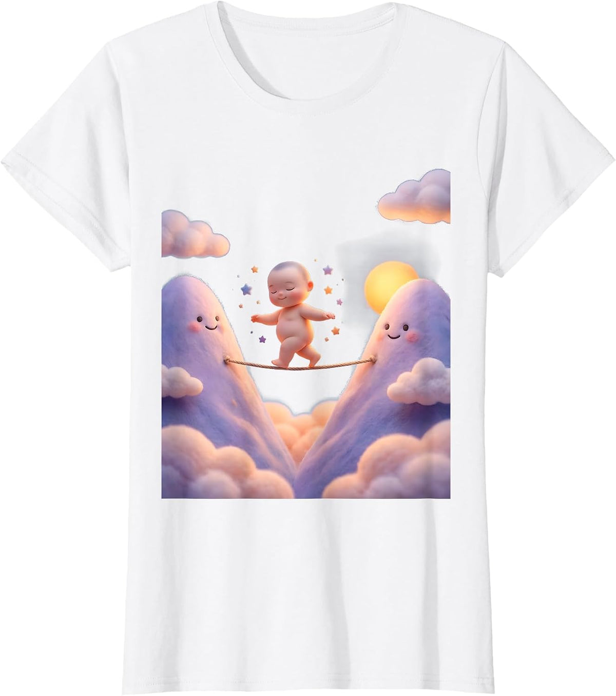 Autism Awareness Child Tightrope Mountain Walk T-Shirt - White