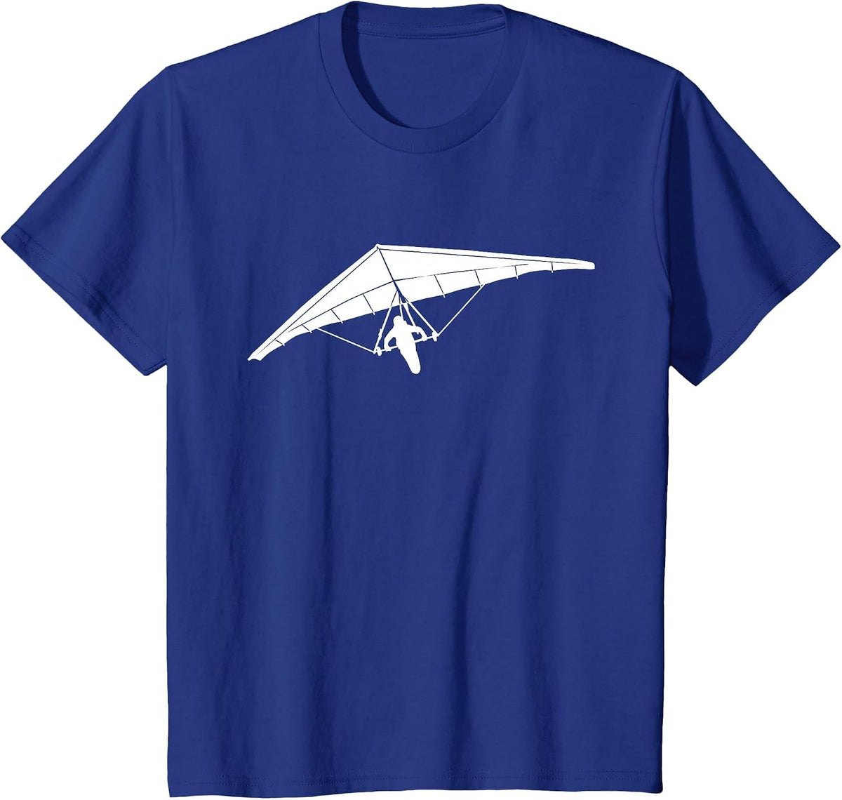 Silhouette Hang Gliding Air Pilot Flight Glider Aircraft Fan T-Shirt - Royal Blue