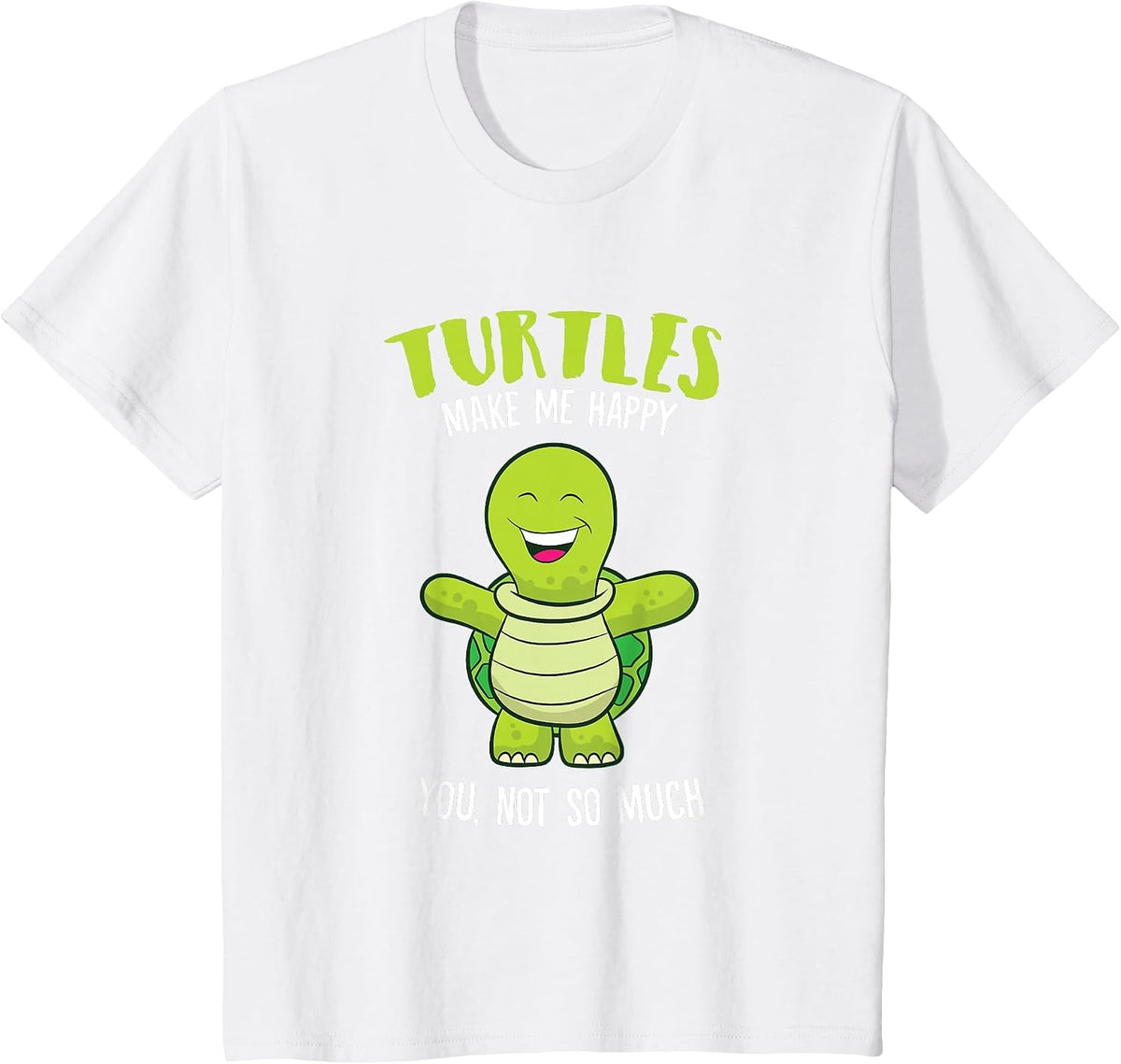 Turtles Make Me Happy Love Turtles T-Shirt - White
