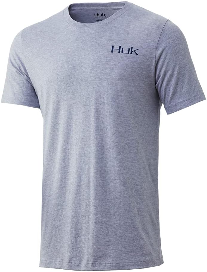 HUK Men's Sailfish Tee - Sharkskin Heather