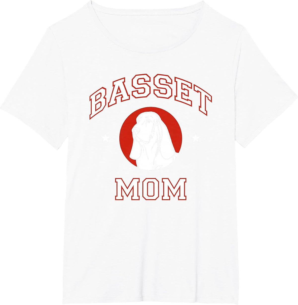 Basset Hound Mom Dog Mother T-Shirt - White