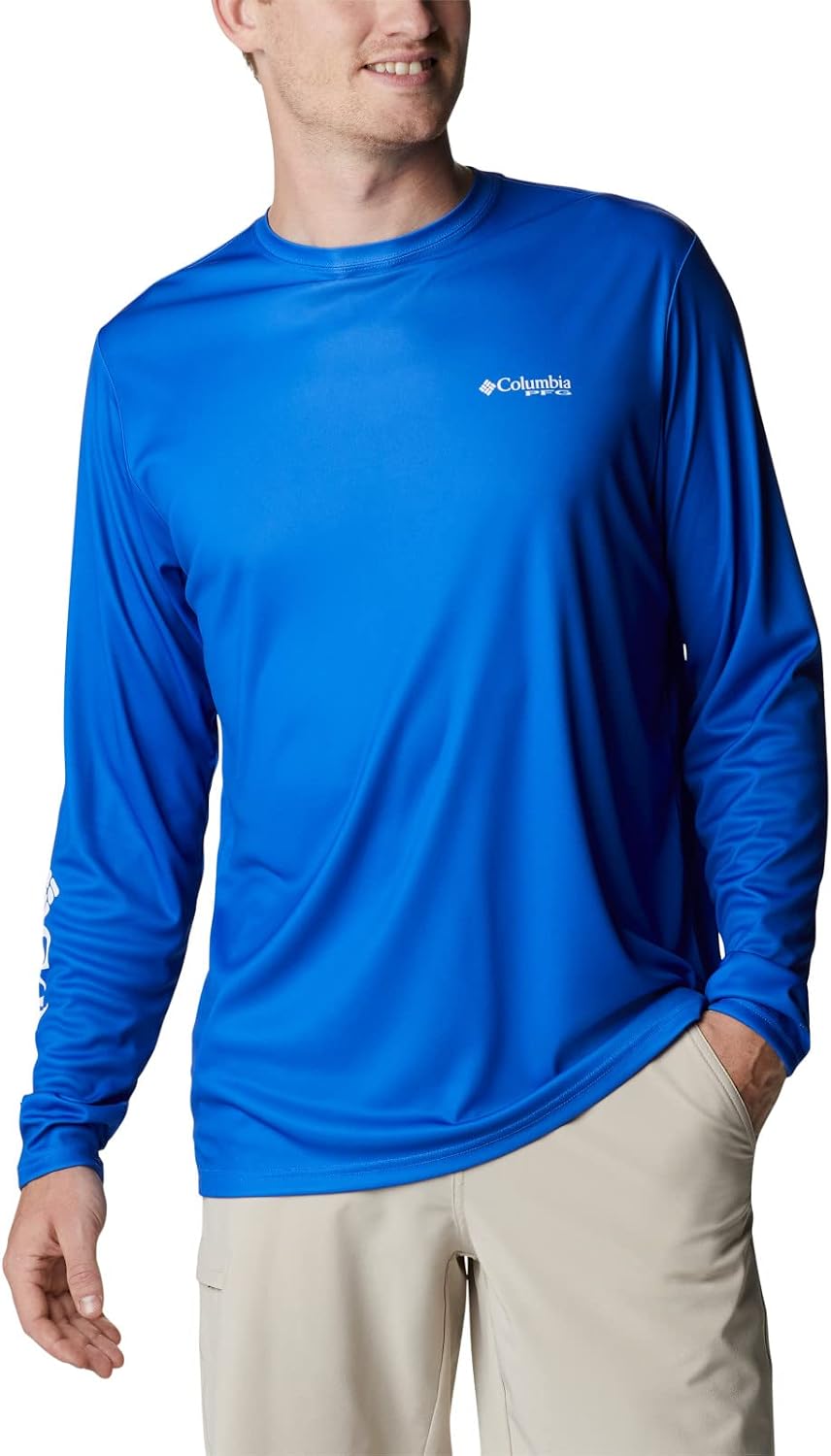 Columbia Men's Terminal Tackle PFG Fotw Classic Long Sleeve - Blue Macaw\/Billfish