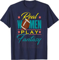 Fantasy Football Real Women Cute Design for a Kit T-Shirt - Navy Blue