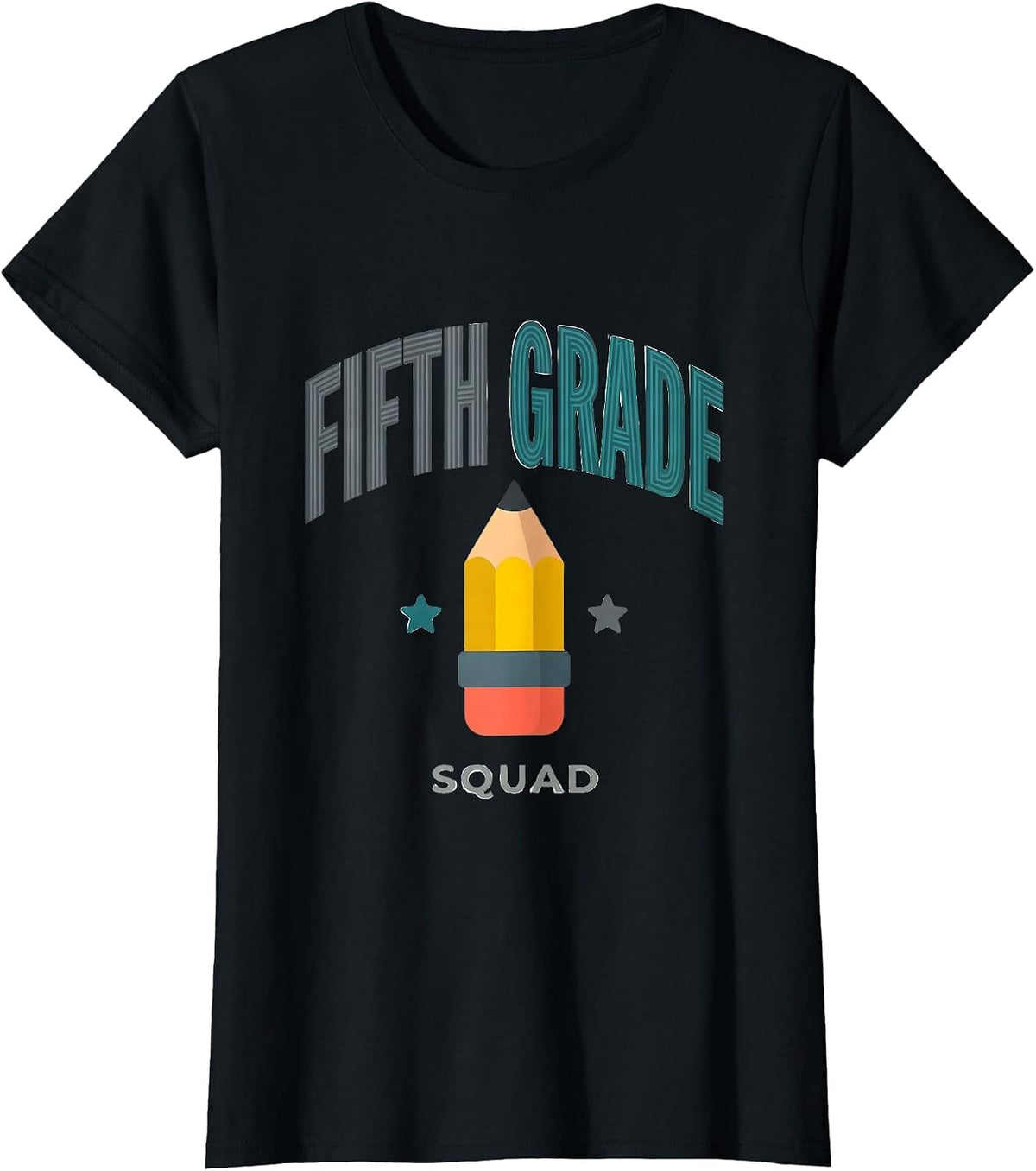 Fifth Grade Squad Teacher Crew Back To School Team T-Shirt - Black