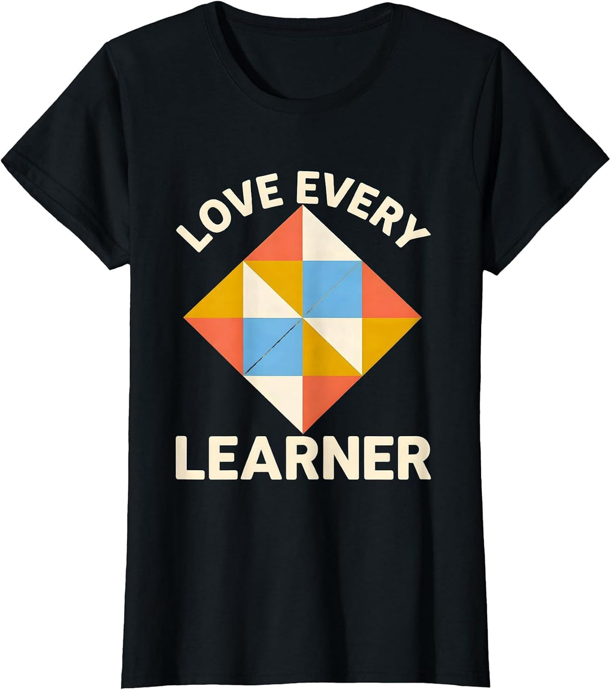 Women's Love Every Learner Special Education Design T-Shirt - Black