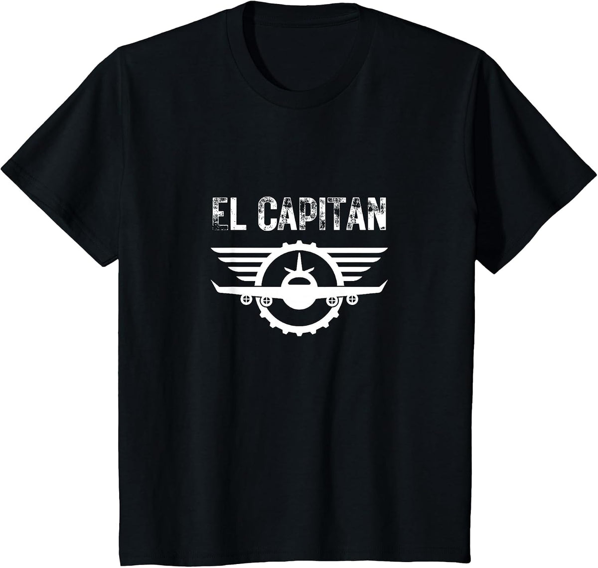 El Capitan Aviation Pilot Flight School T-Shirt - Black