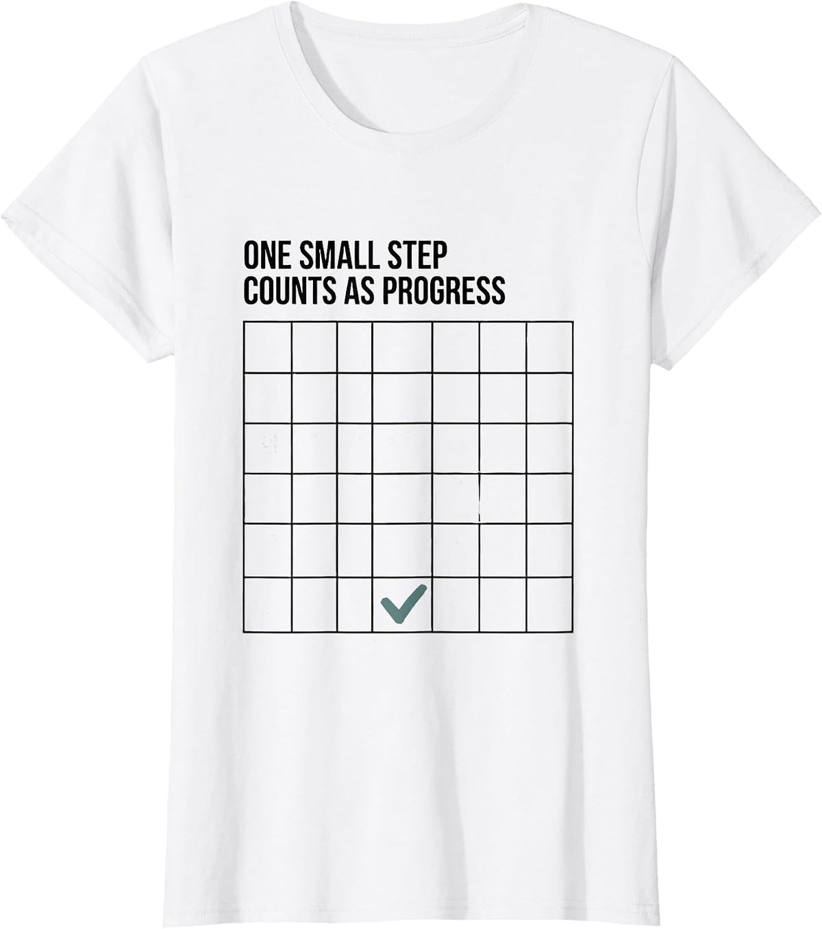 One Small Step Counts As Progress Funny Special Education T-Shirt - White
