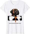 Women's Certified Cushion Displacement Officer Funny Great Dane Dog T-Shirt - White