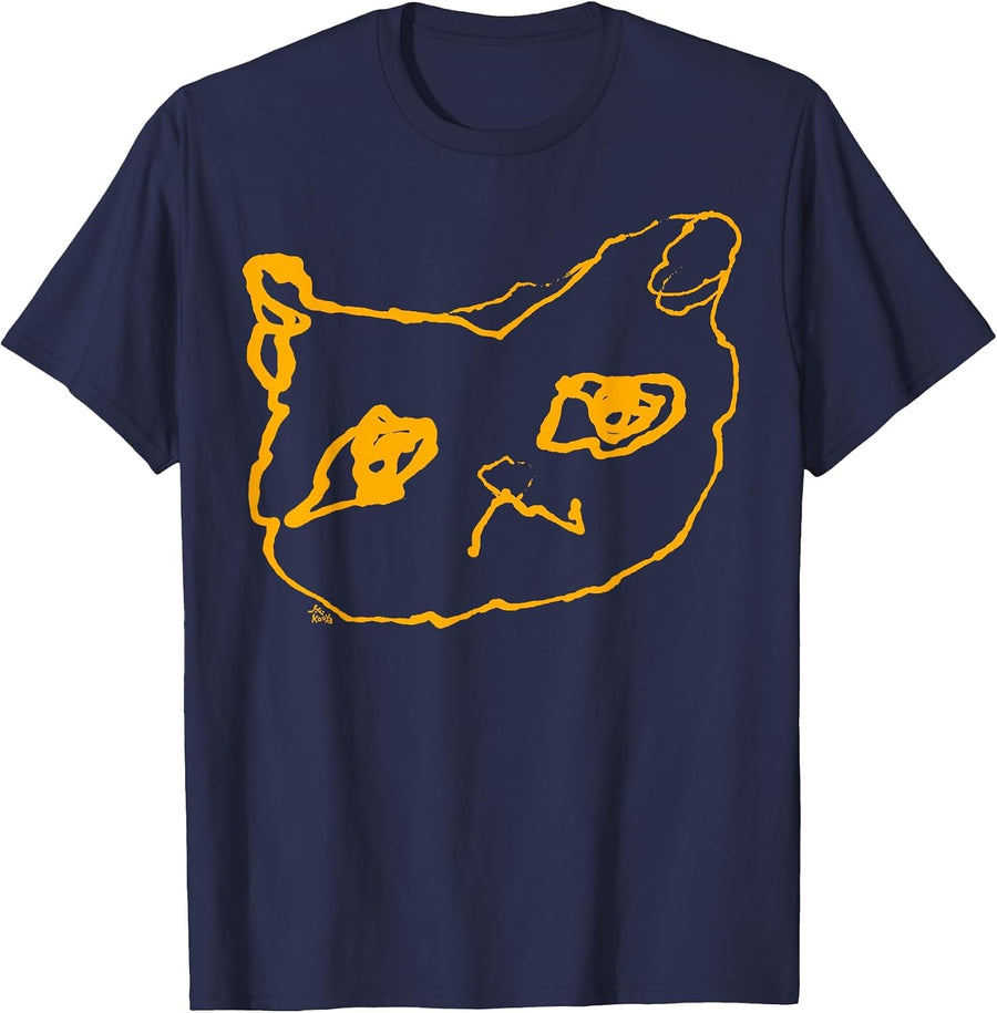 Cat Chan T-Shirt - Navy Blue