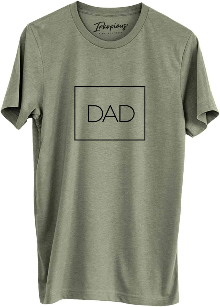 Dad T-Shirt - First Time Father's Day Present - Unisex Crewneck Small Grey - Olive Crewneck