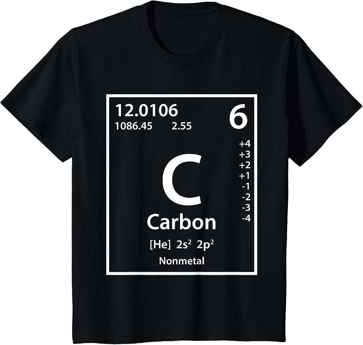 Carbon Element (White) T-Shirt - Black